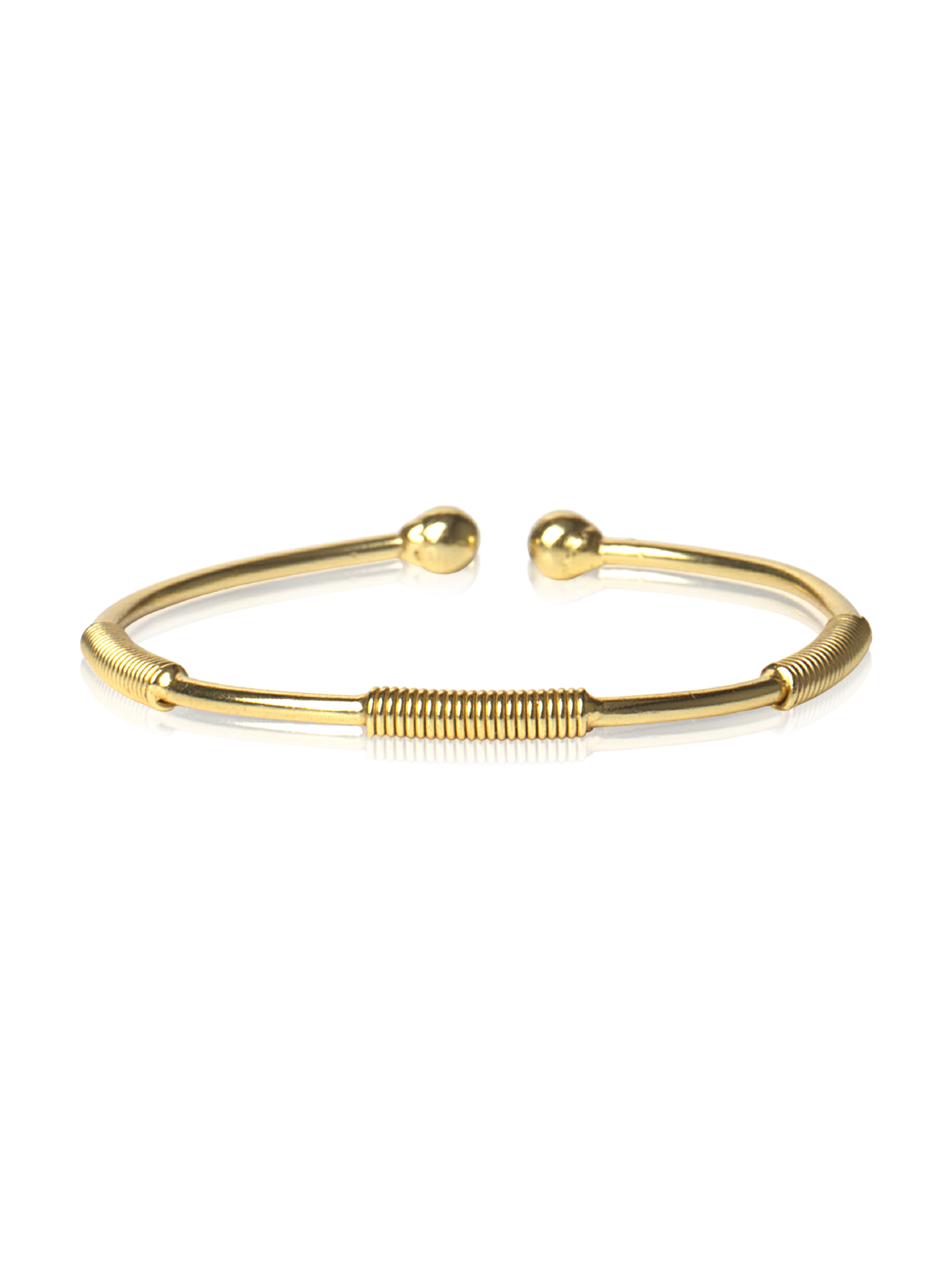 Coiled Detail Brass Bracelet
