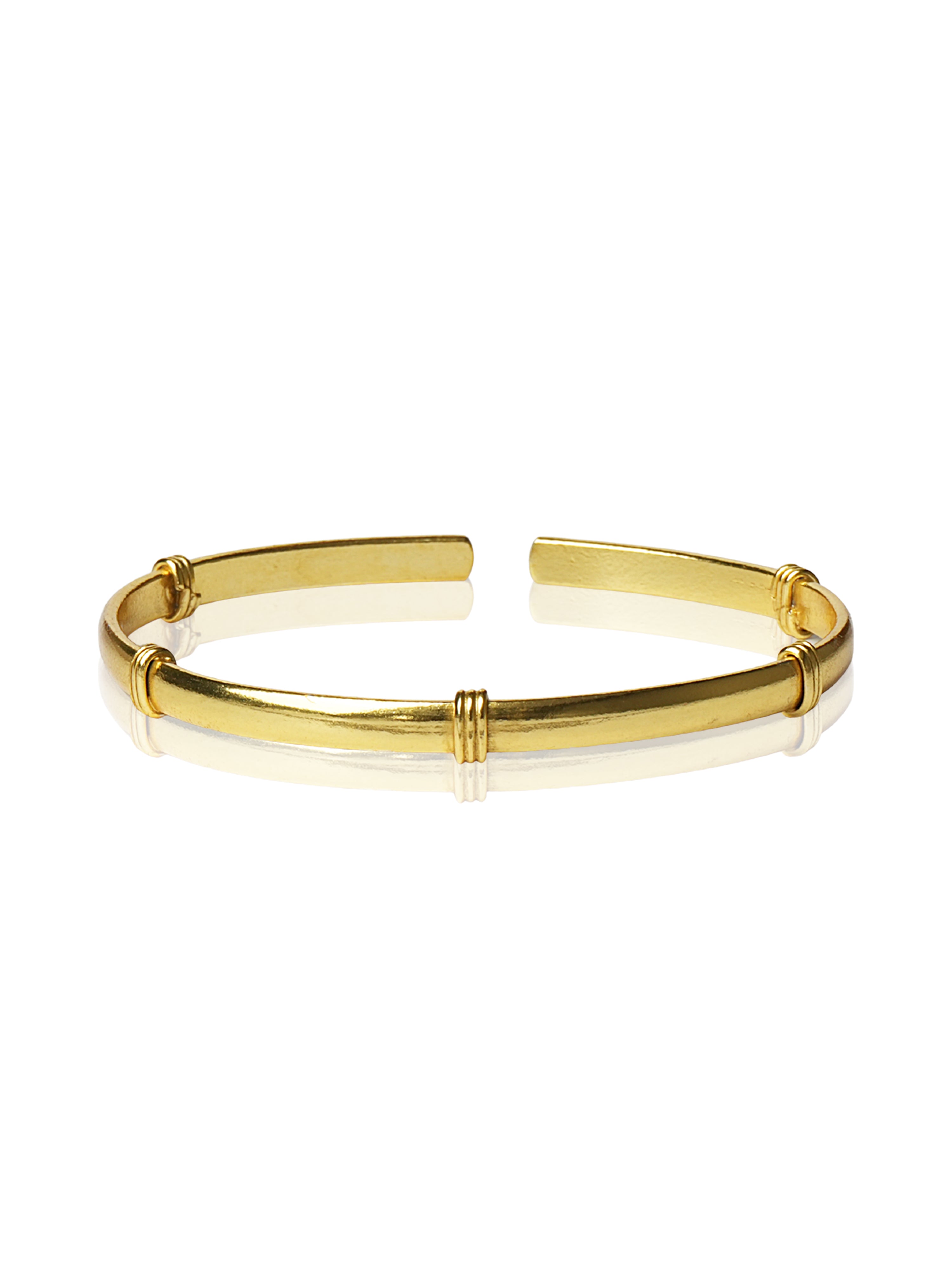 Classic Ring Accent Brass Bracelet
