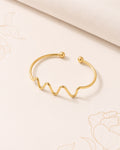 Wave Design Brass Bracelet