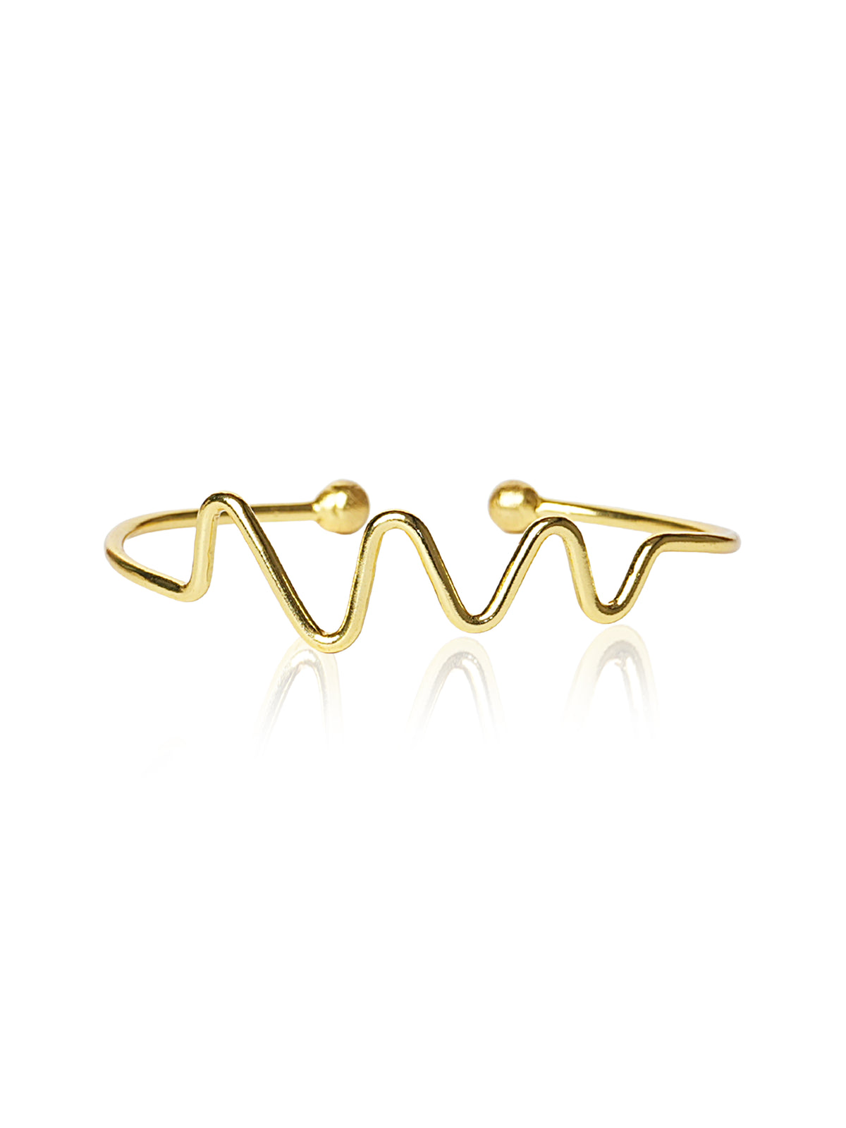 Wave Design Brass Bracelet