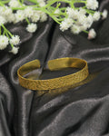 Textured Wide Brass Bracelet