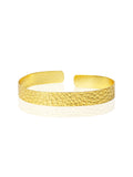 Textured Wide Brass Bracelet