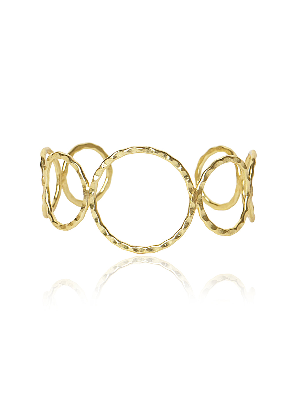 Interlocking Circle Brass Bracelet
