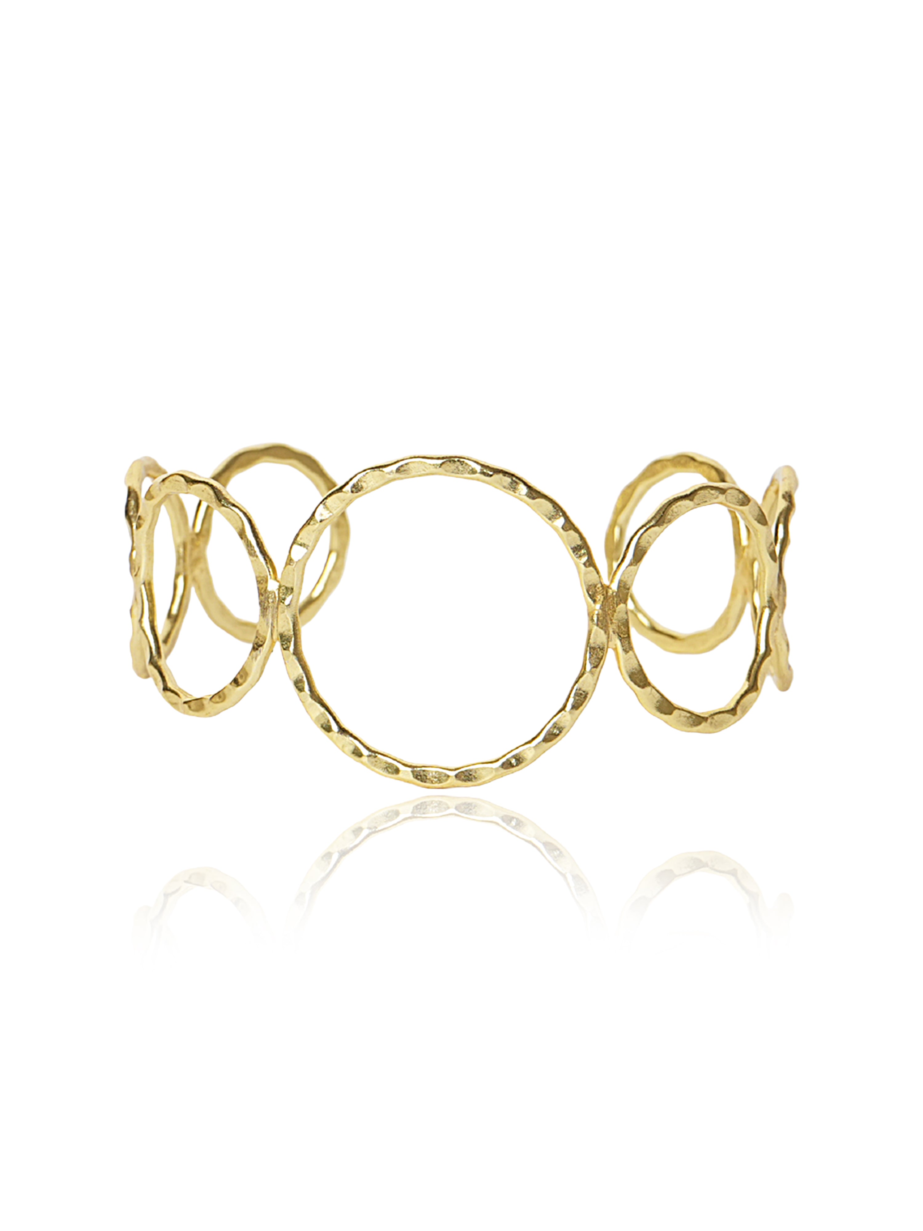 Interlocking Circle Brass Bracelet