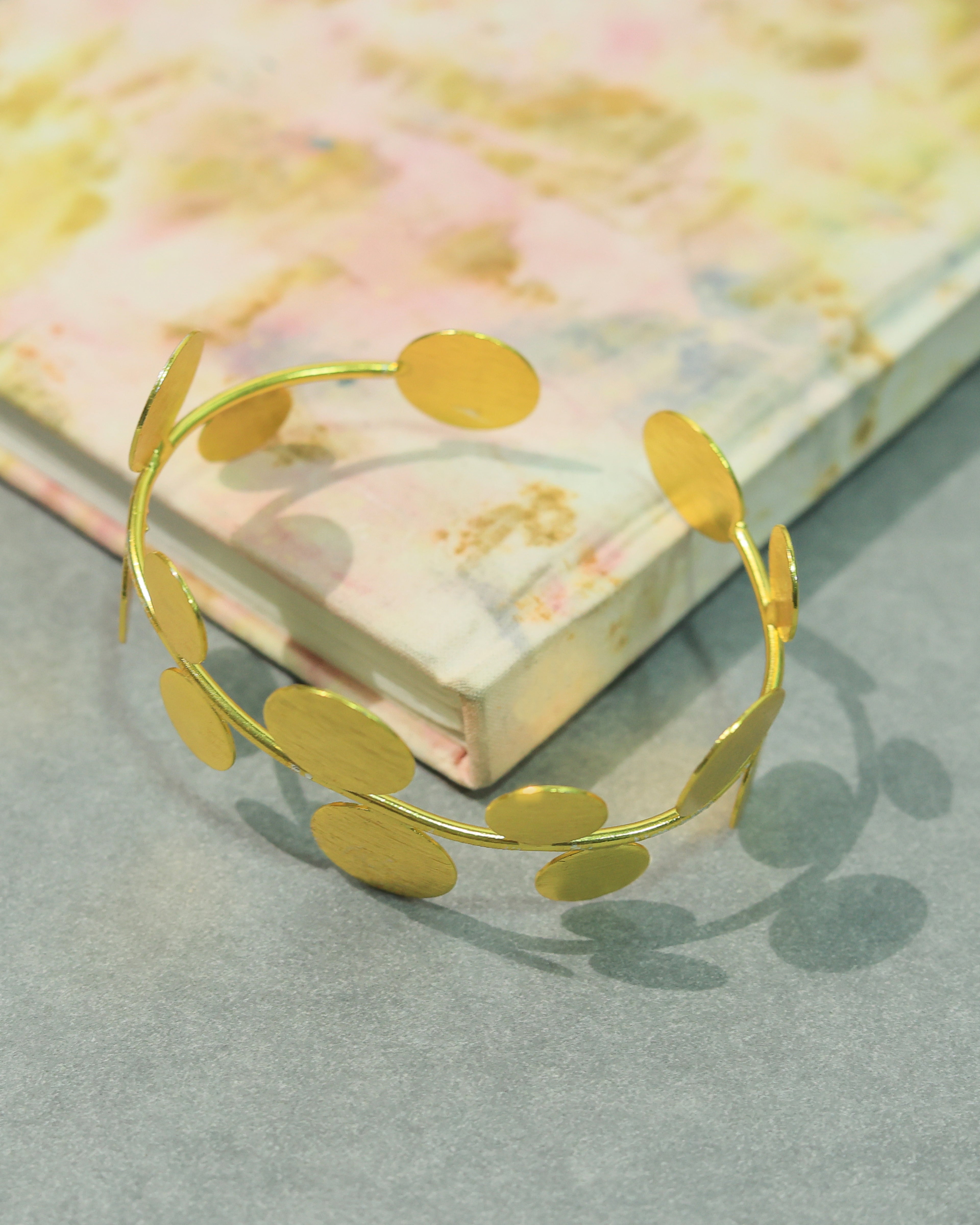 Layered Disc Brass Bracelet