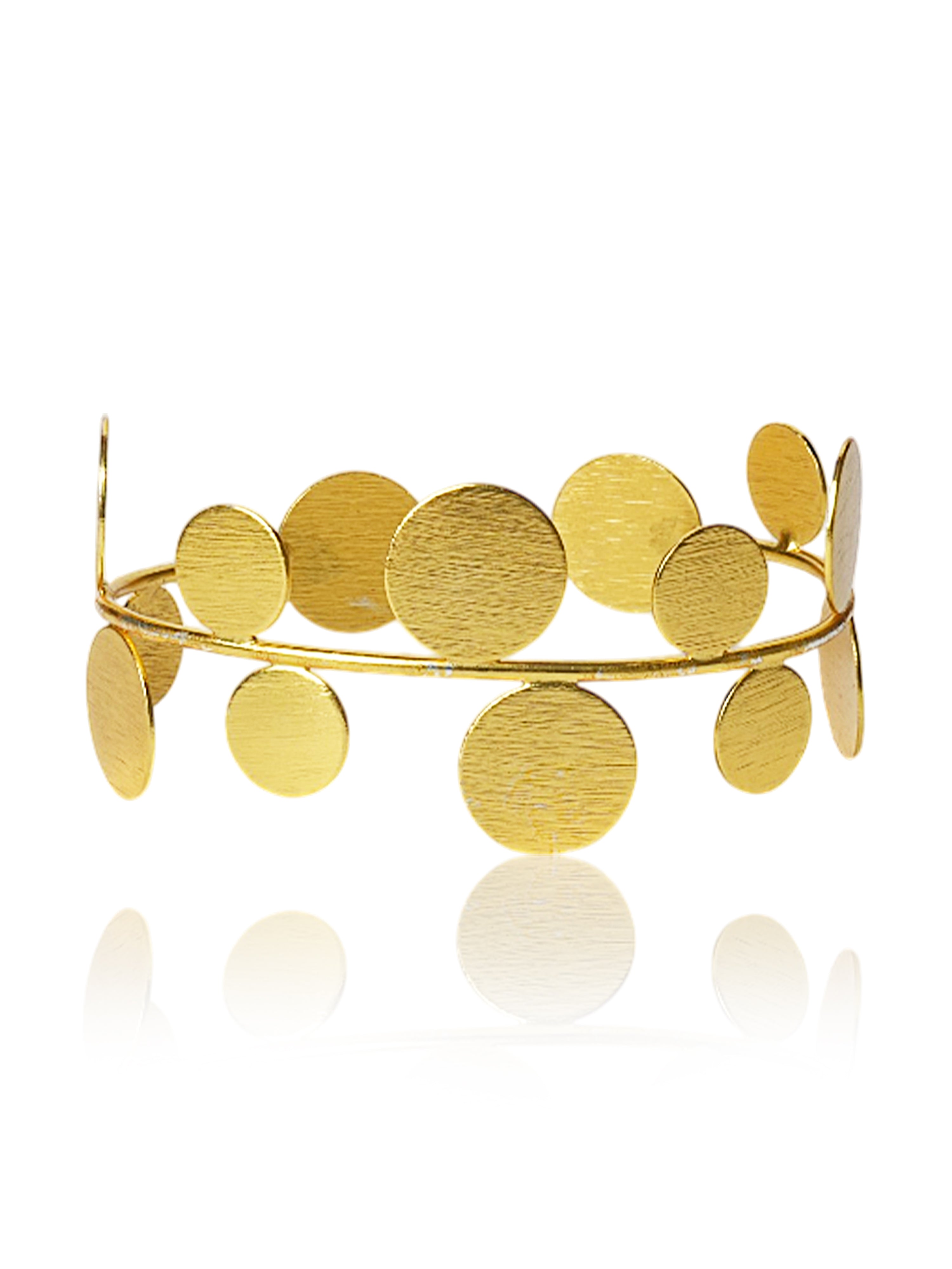 Layered Disc Brass Bracelet