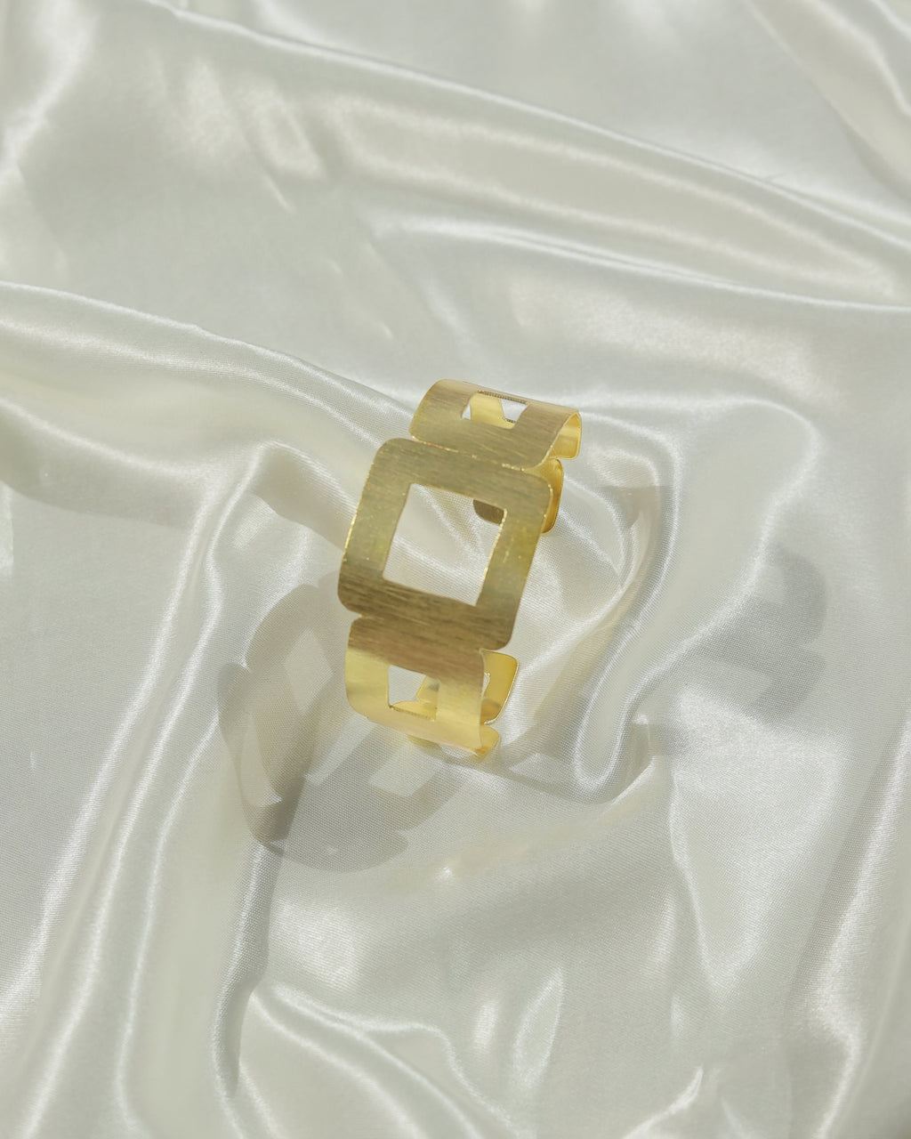 Geometric Square Brass Bracelet