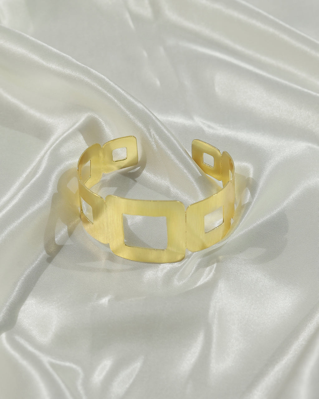 Geometric Square Brass Bracelet