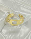 Geometric Square Brass Bracelet
