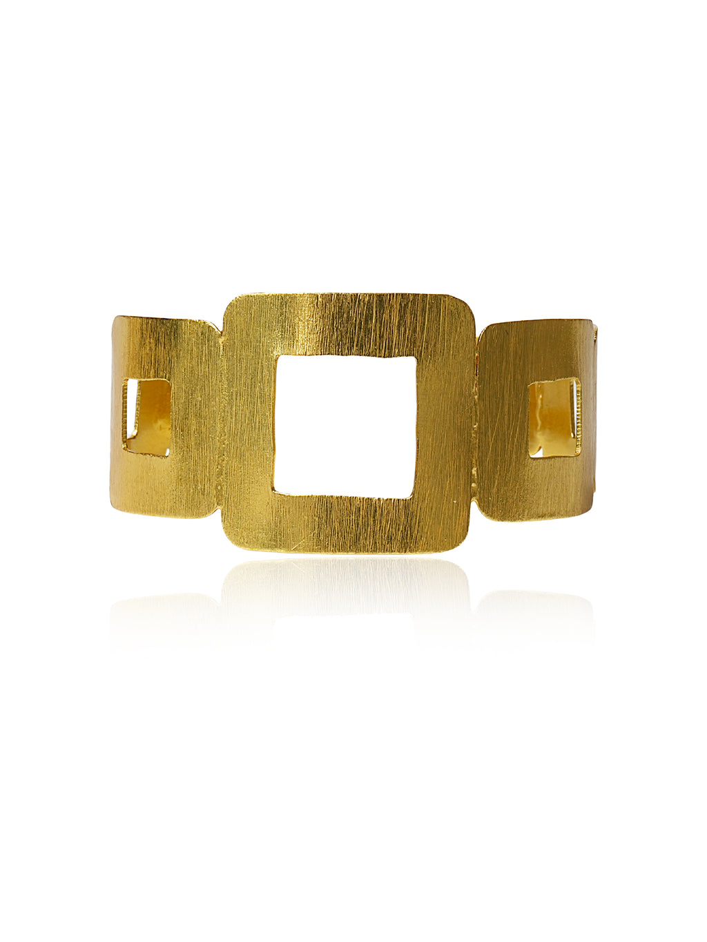 Geometric Square Brass Bracelet