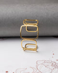 Triple Frame Brass Bracelet