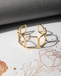 Triple Frame Brass Bracelet