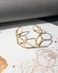 Triple Frame Brass Bracelet