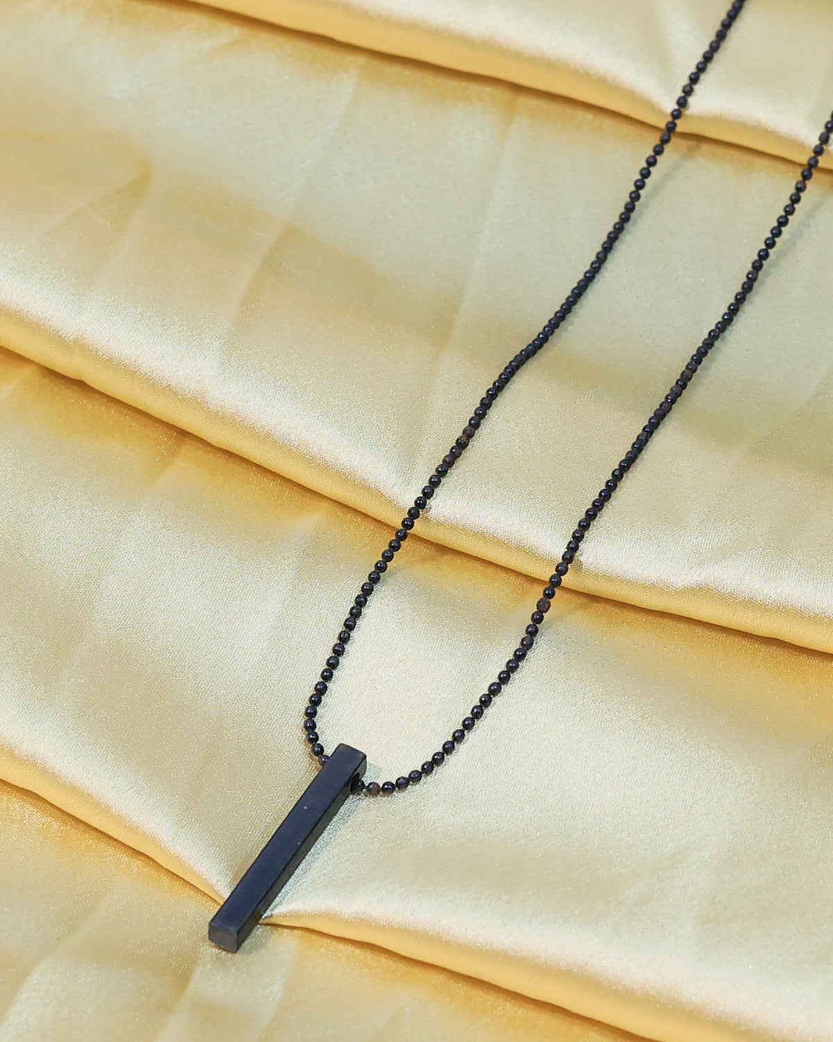 Bar Pendant Beaded Chain
