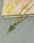 Golden Arrowhead Pendant Chain