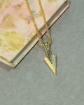 Golden Arrowhead Pendant Chain