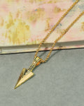 Golden Arrowhead Pendant Chain