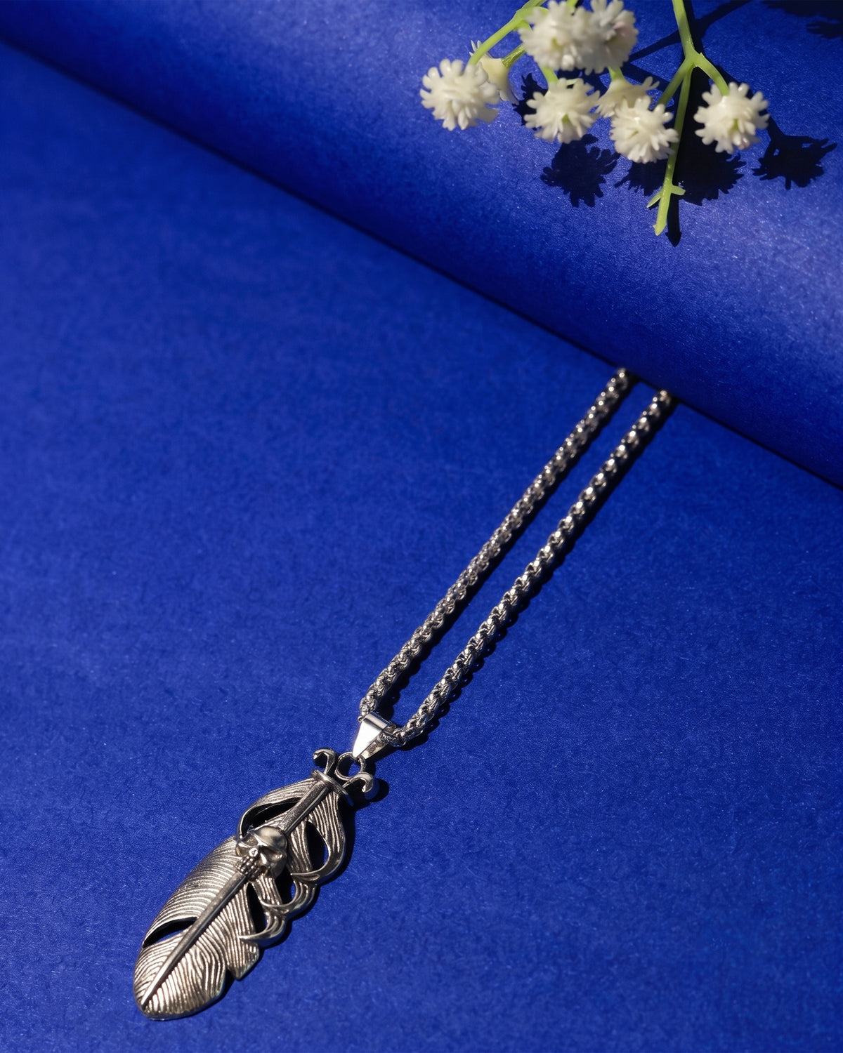 Knight’s Sword & Feather Pendant Chain