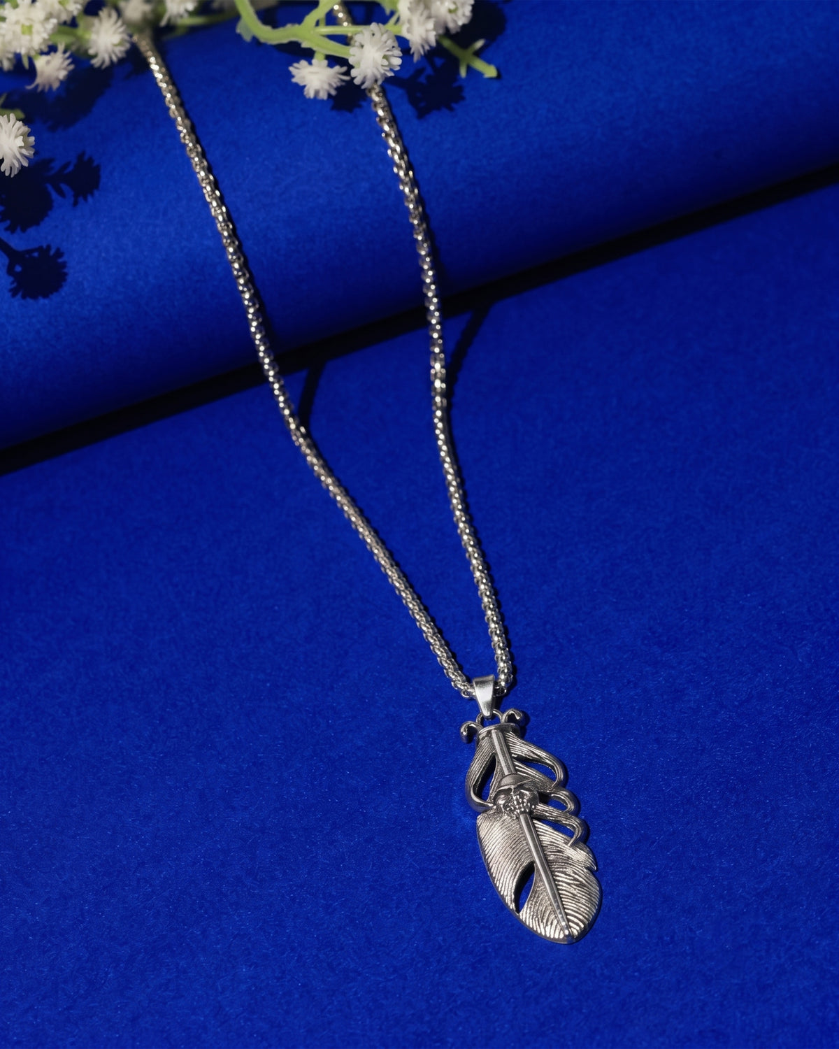 Knight’s Sword & Feather Pendant Chain