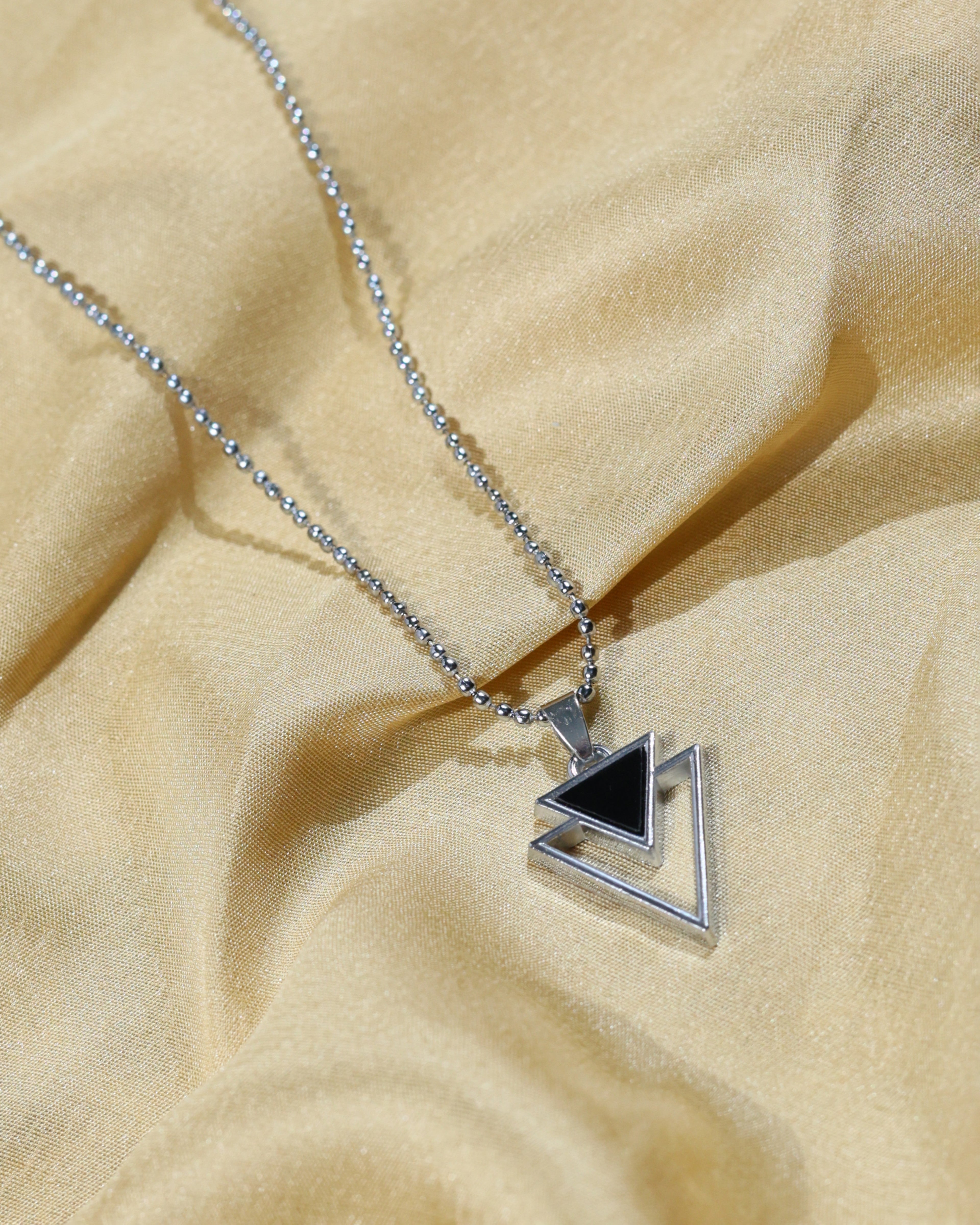 Layered Triangle Pendant Chain