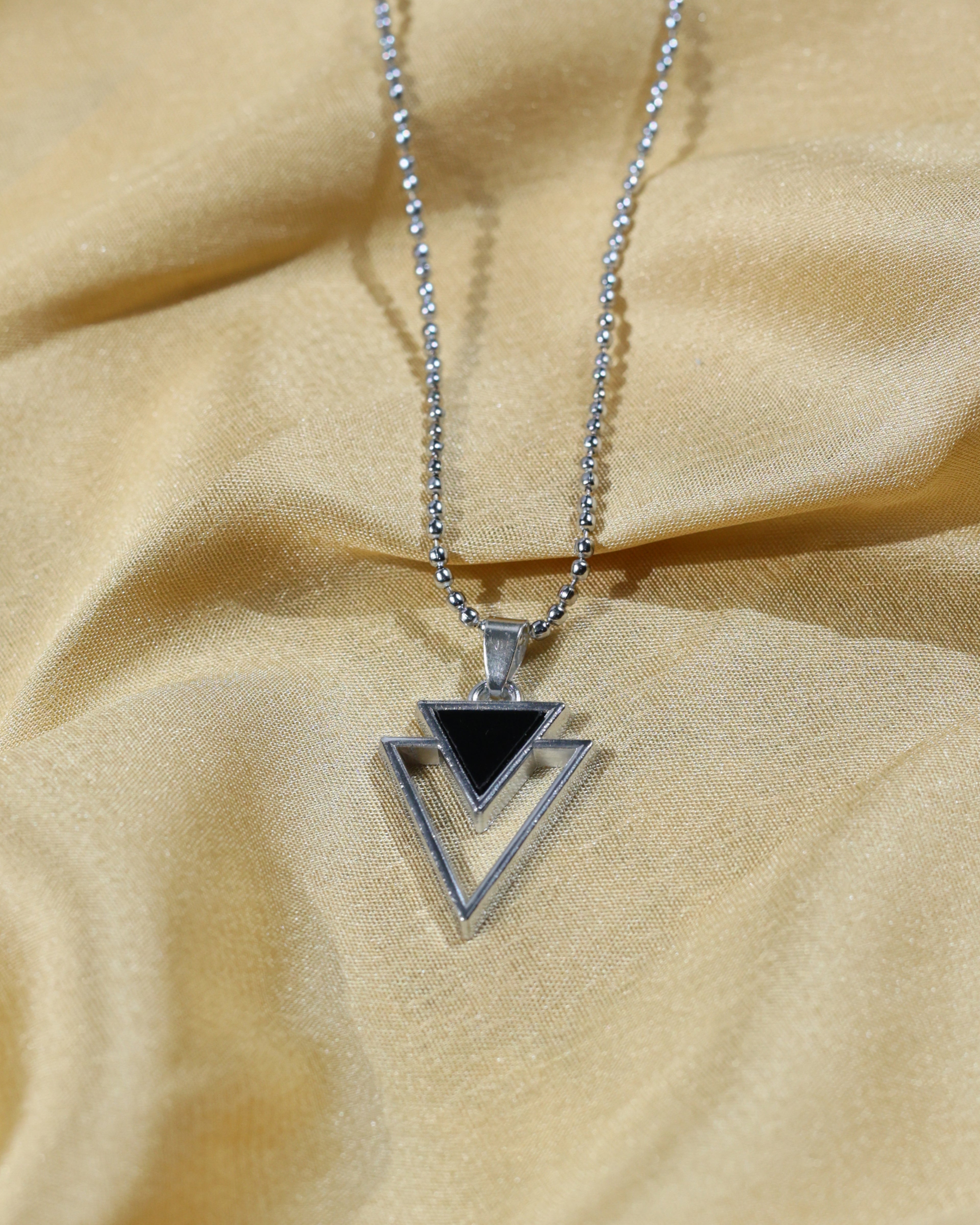 Layered Triangle Pendant Chain