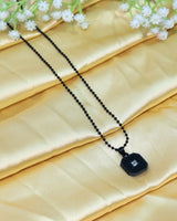 Black Octagonal Accent Pendant Chain