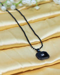 Black Octagonal Accent Pendant Chain