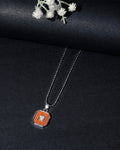 Black Octagonal Accent Pendant Chain