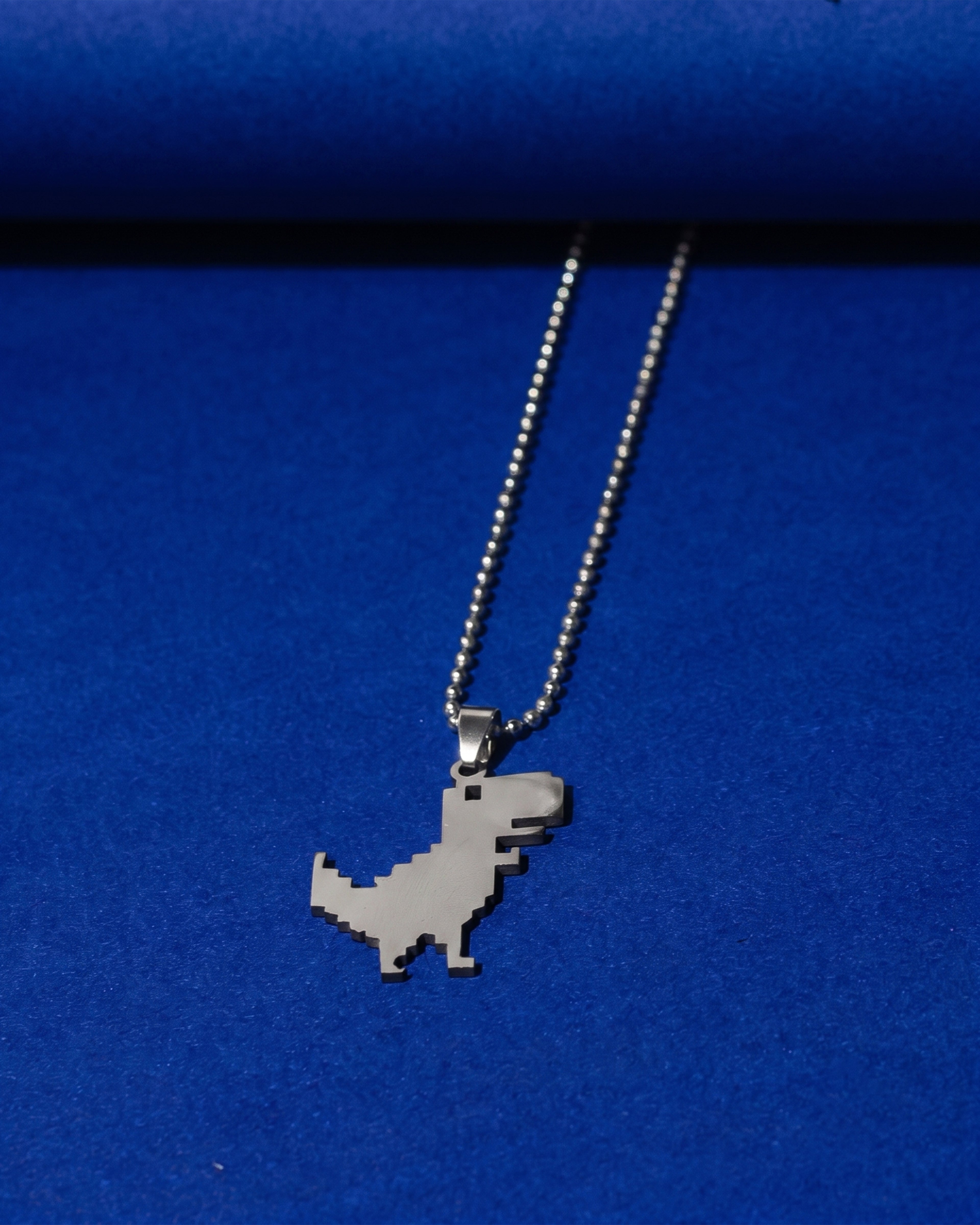 Google Dinosaur Pixel Pendant Chain