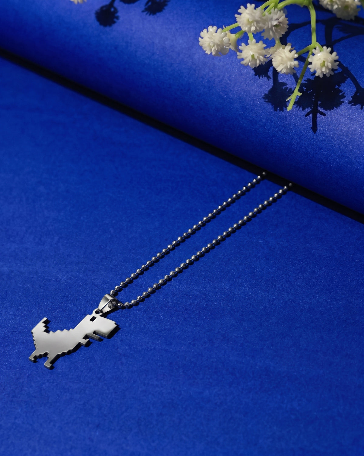 Google Dinosaur Pixel Pendant Chain
