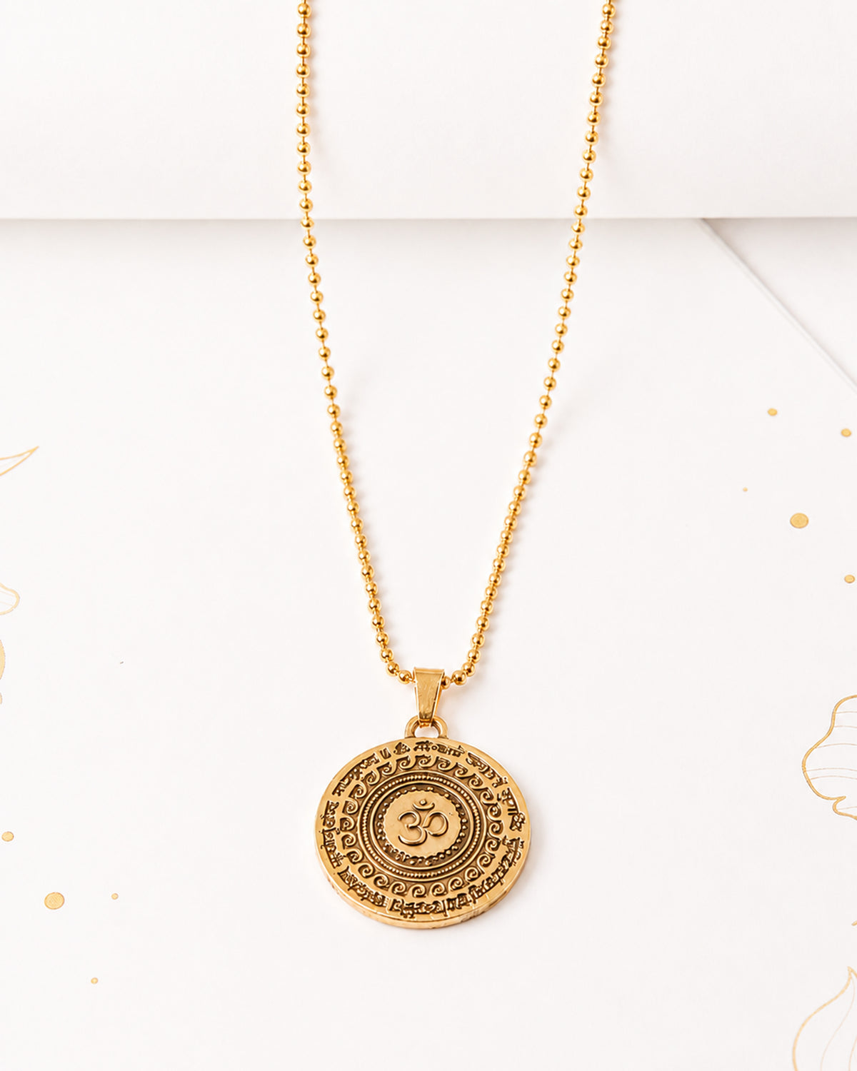 Om Symbol Beaded Pendant Chain