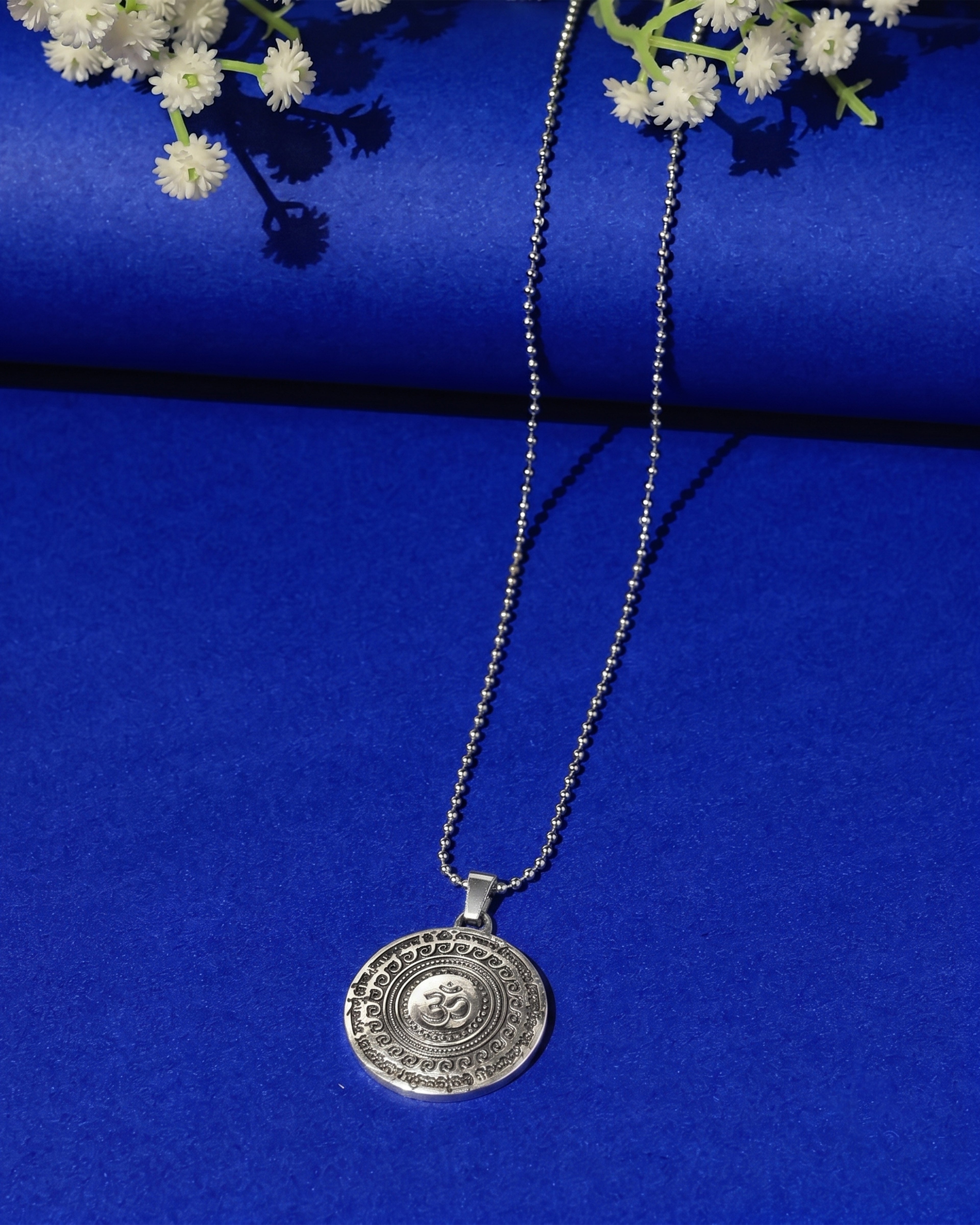 Om Symbol Beaded Pendant Chain
