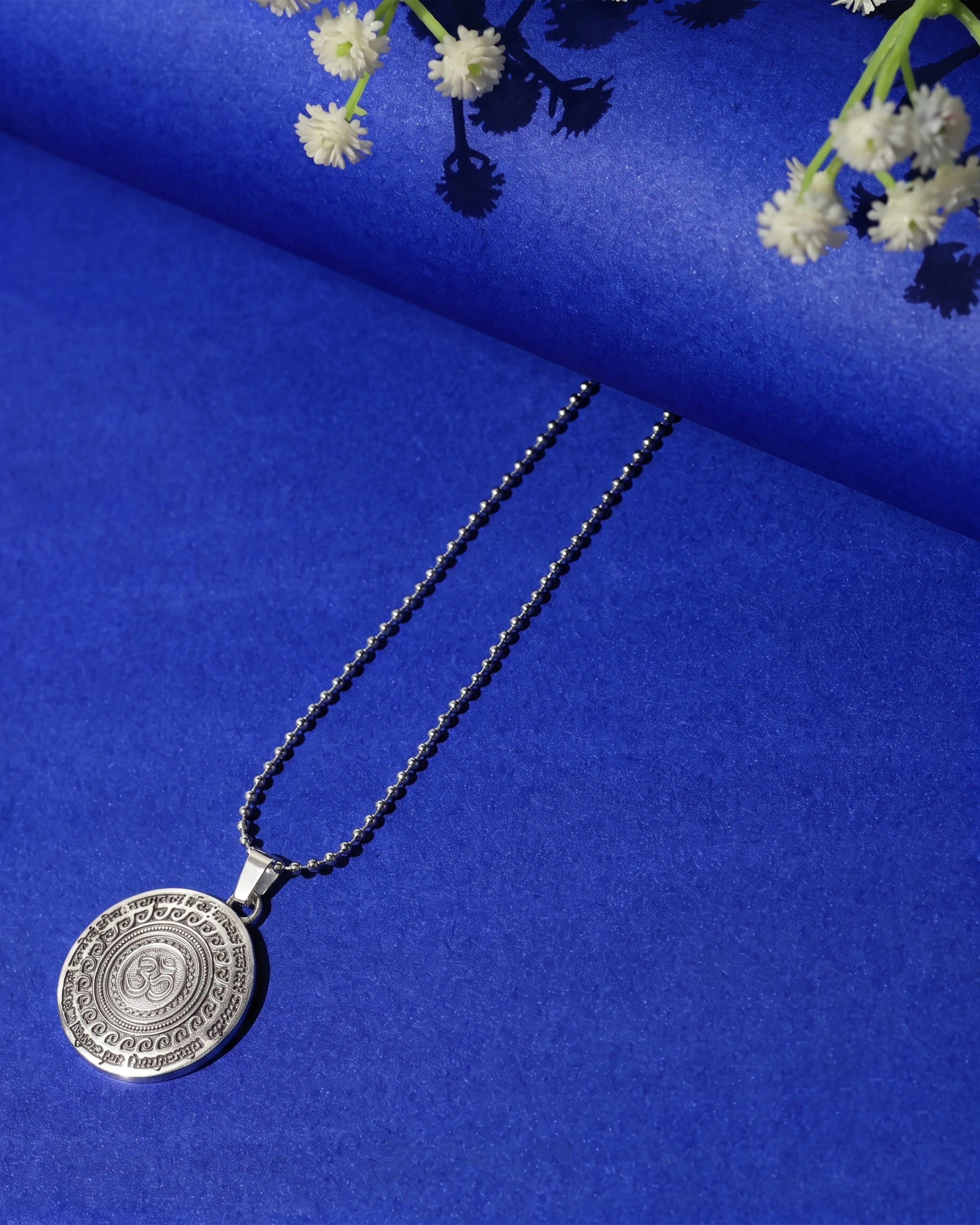 Om Symbol Beaded Pendant Chain