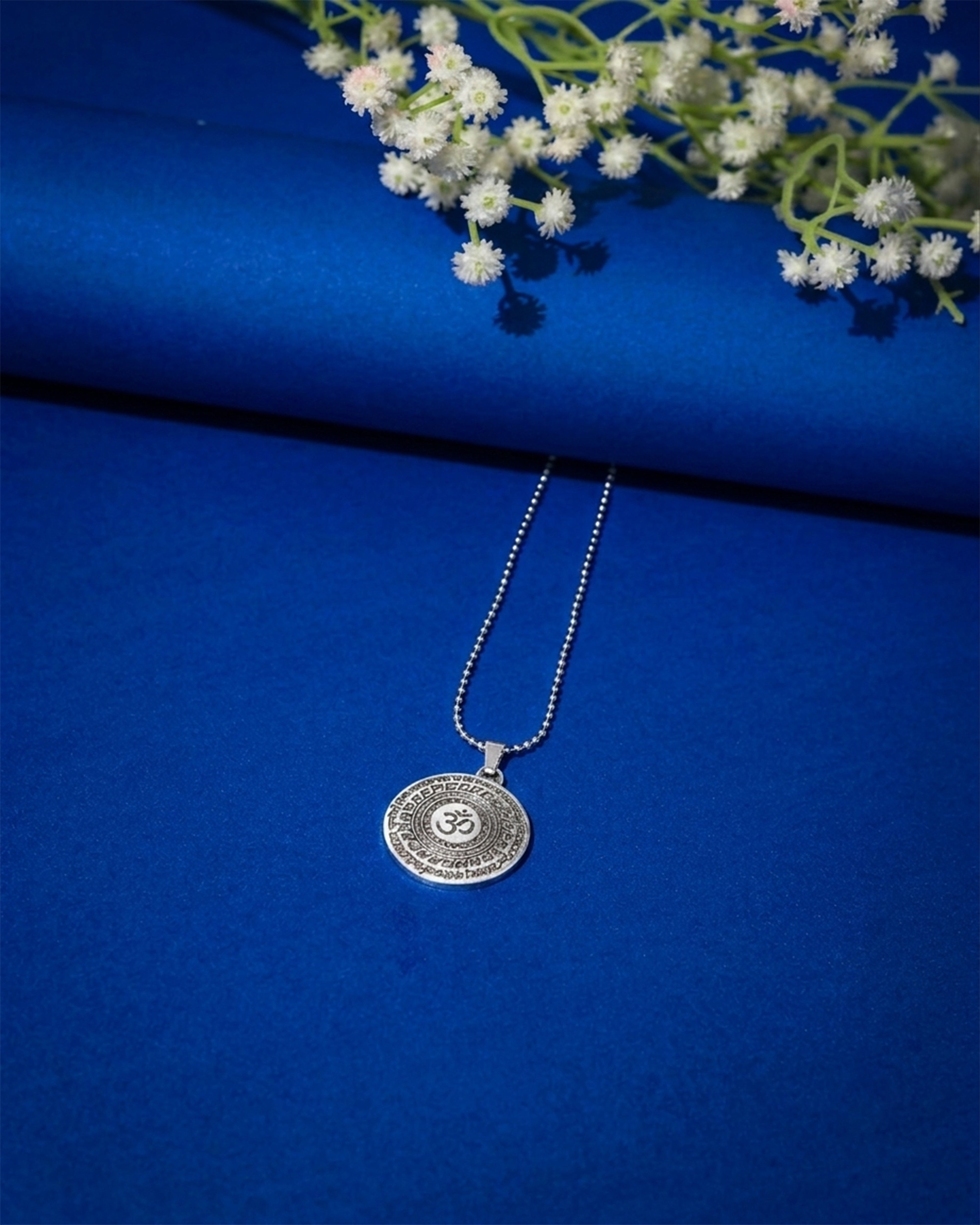 Om Symbol Beaded Pendant Chain