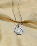 Lightning Bolt Circle Pendant Chain