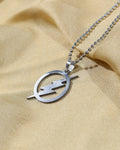 Lightning Bolt Circle Pendant Chain