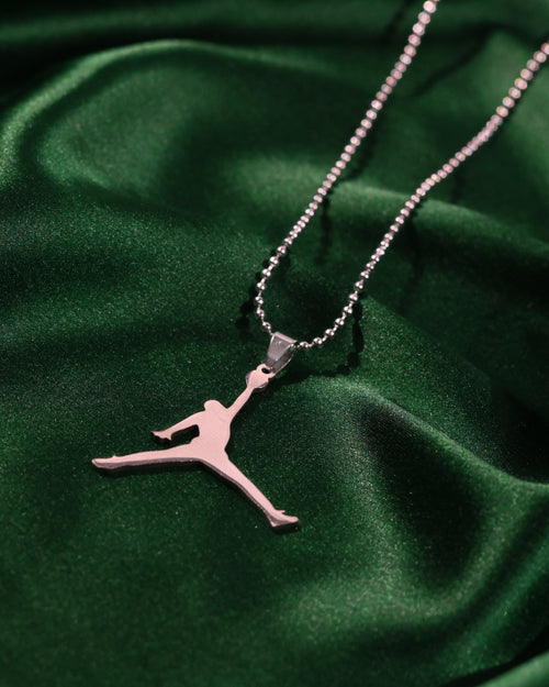 Basketball Player Silhouette Pendant Chain