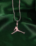 Basketball Player Silhouette Pendant Chain