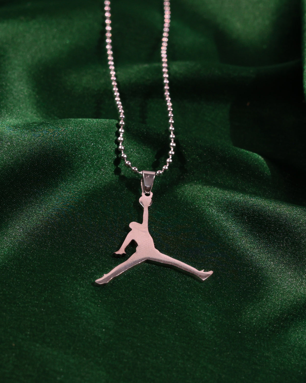 Basketball Player Silhouette Pendant Chain