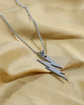 Lightning Bolt Statement Pendant Chain