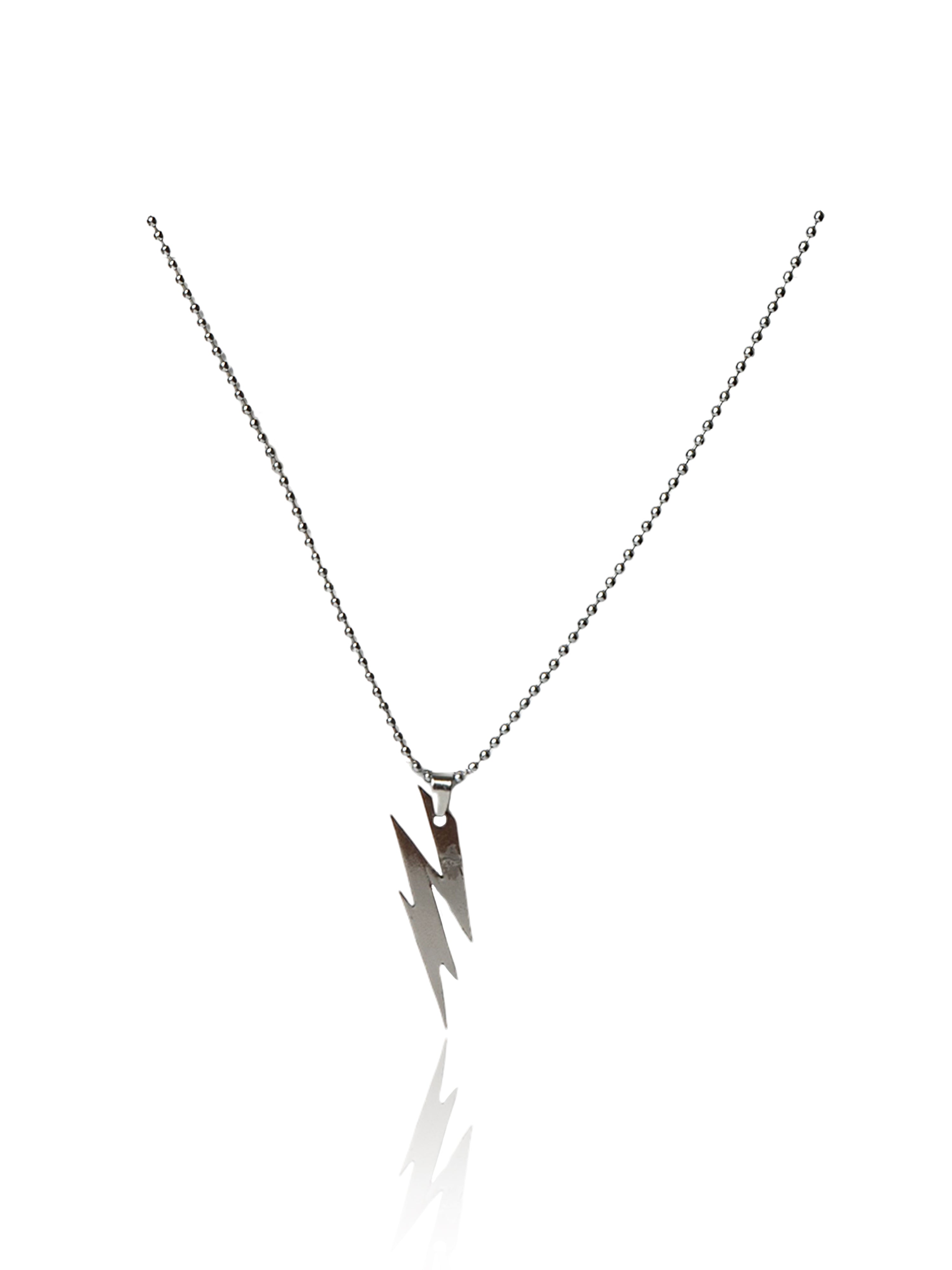 Lightning Bolt Statement Pendant Chain