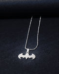Silver Abstract Shield Pendant Chain