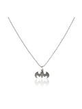 Silver Abstract Shield Pendant Chain