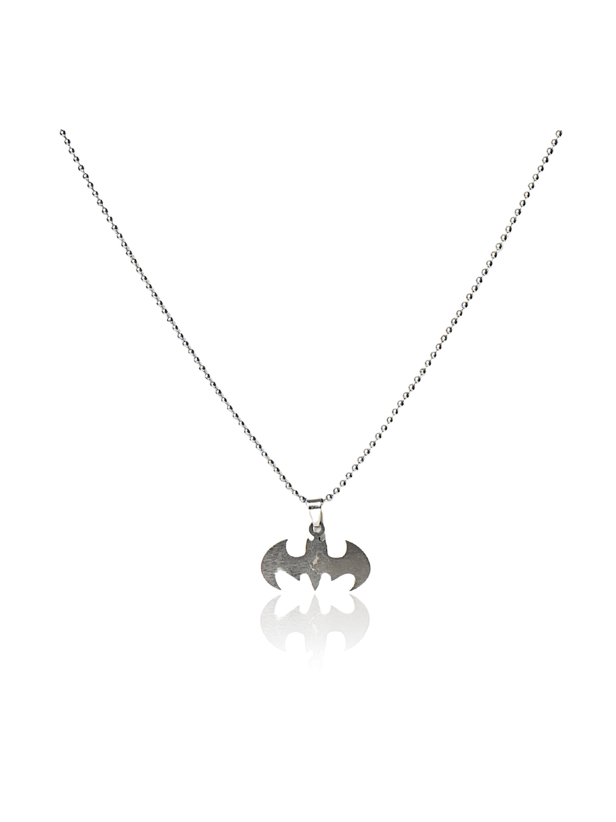 Silver Abstract Shield Pendant Chain