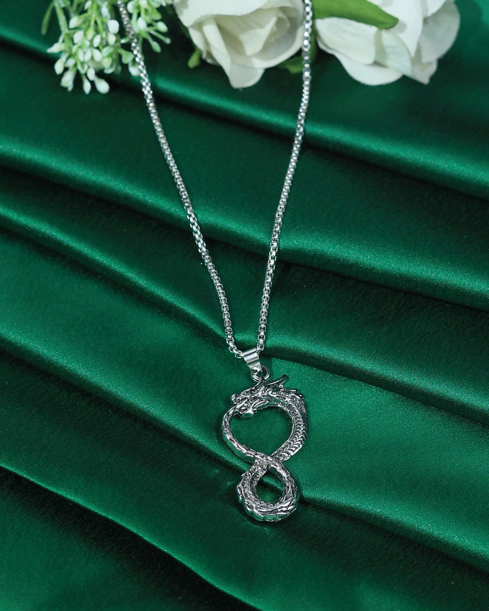 Dragon Infinity Symbol Pendant Chain