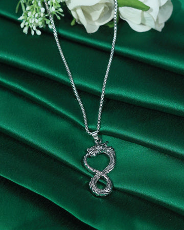 Dragon Infinity Symbol Pendant Chain