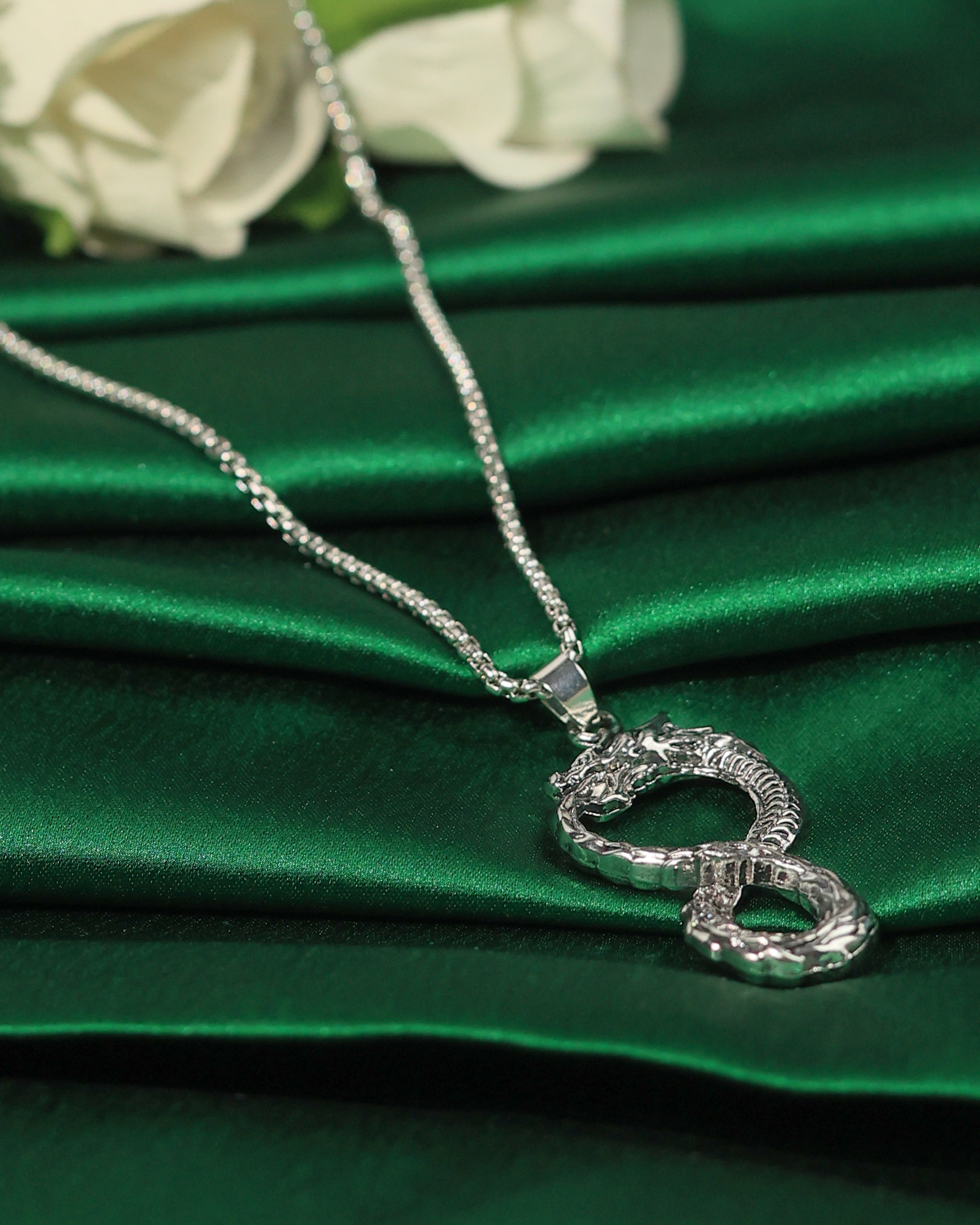 Dragon Infinity Symbol Pendant Chain