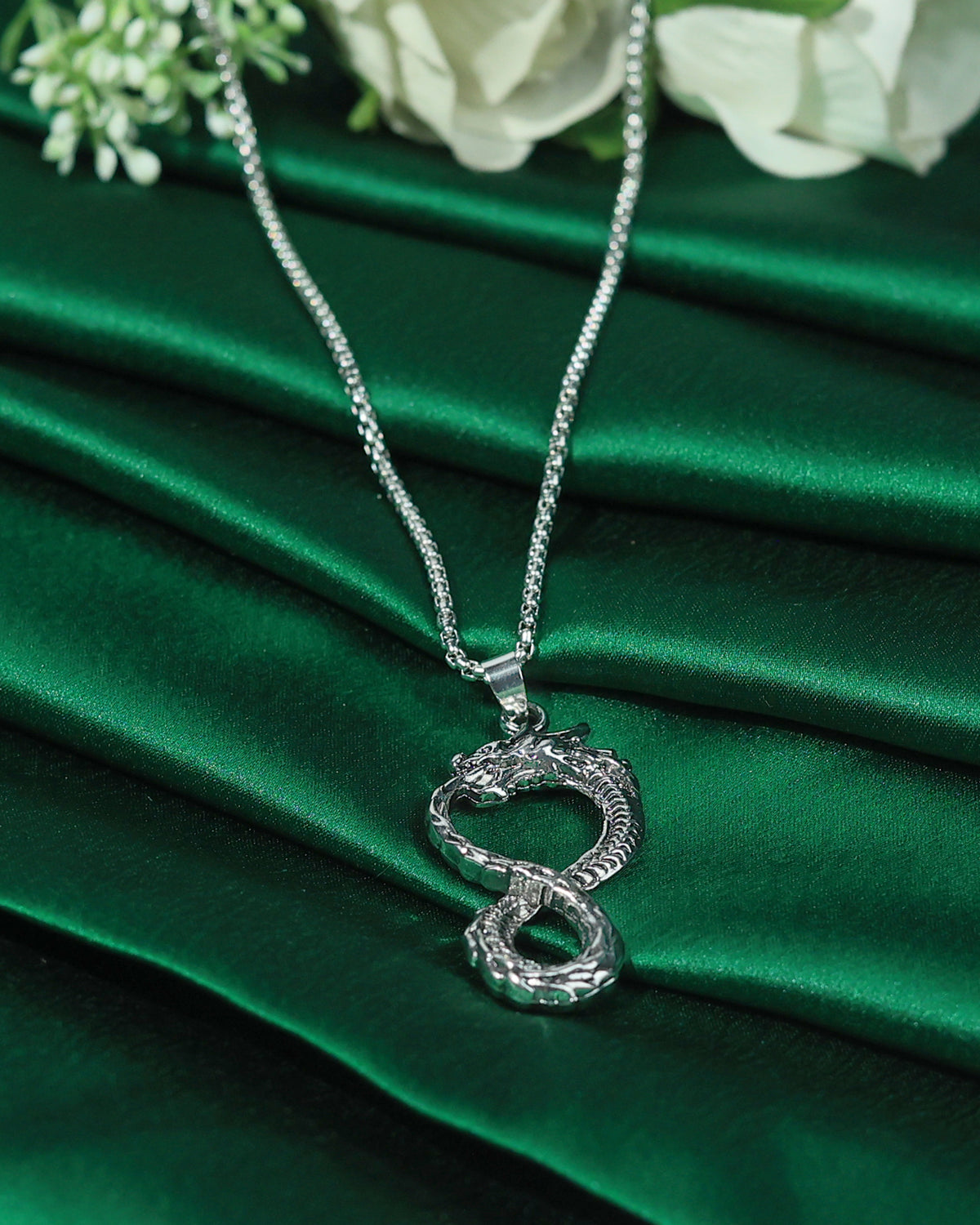 Dragon Infinity Symbol Pendant Chain