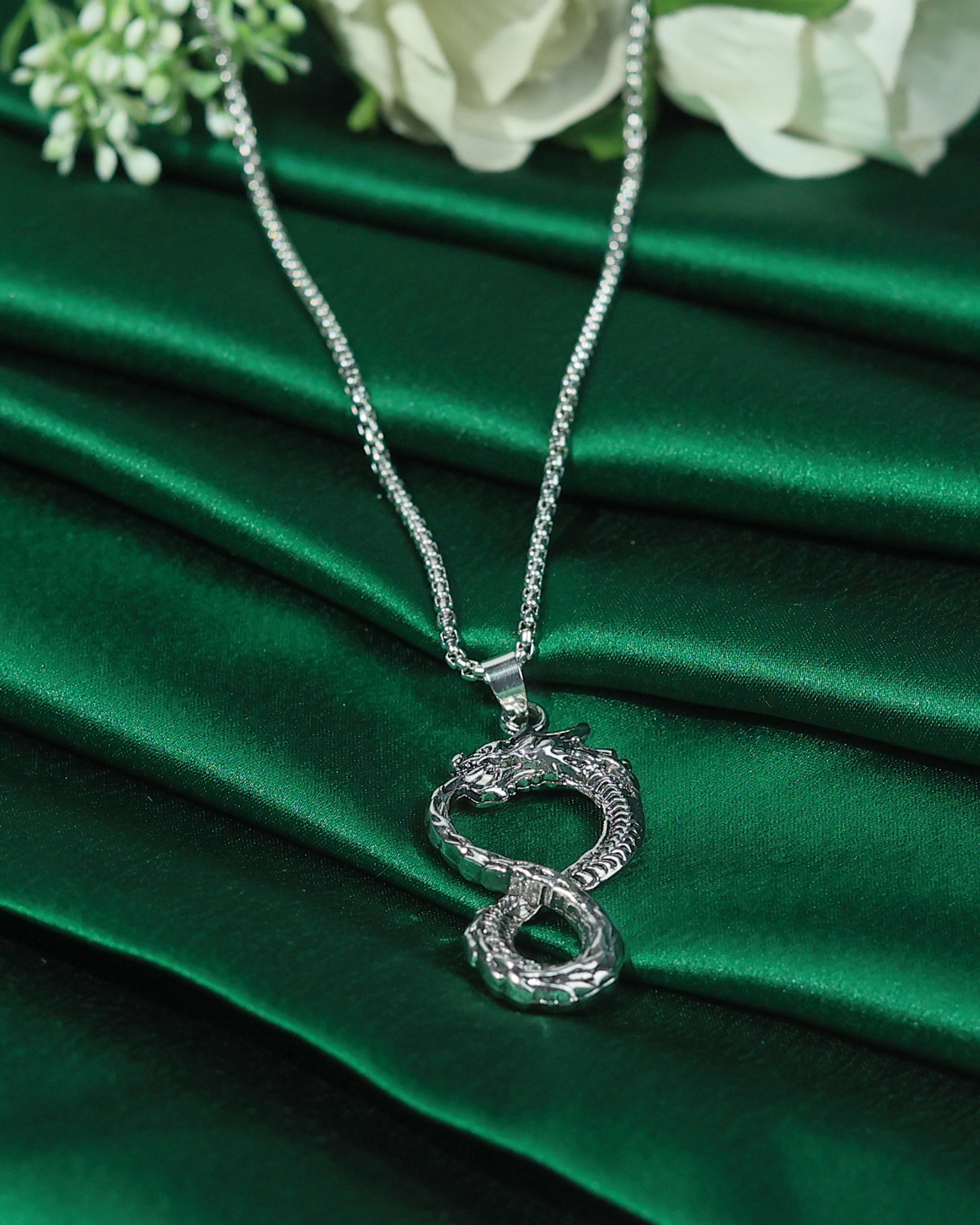 Dragon Infinity Symbol Pendant Chain