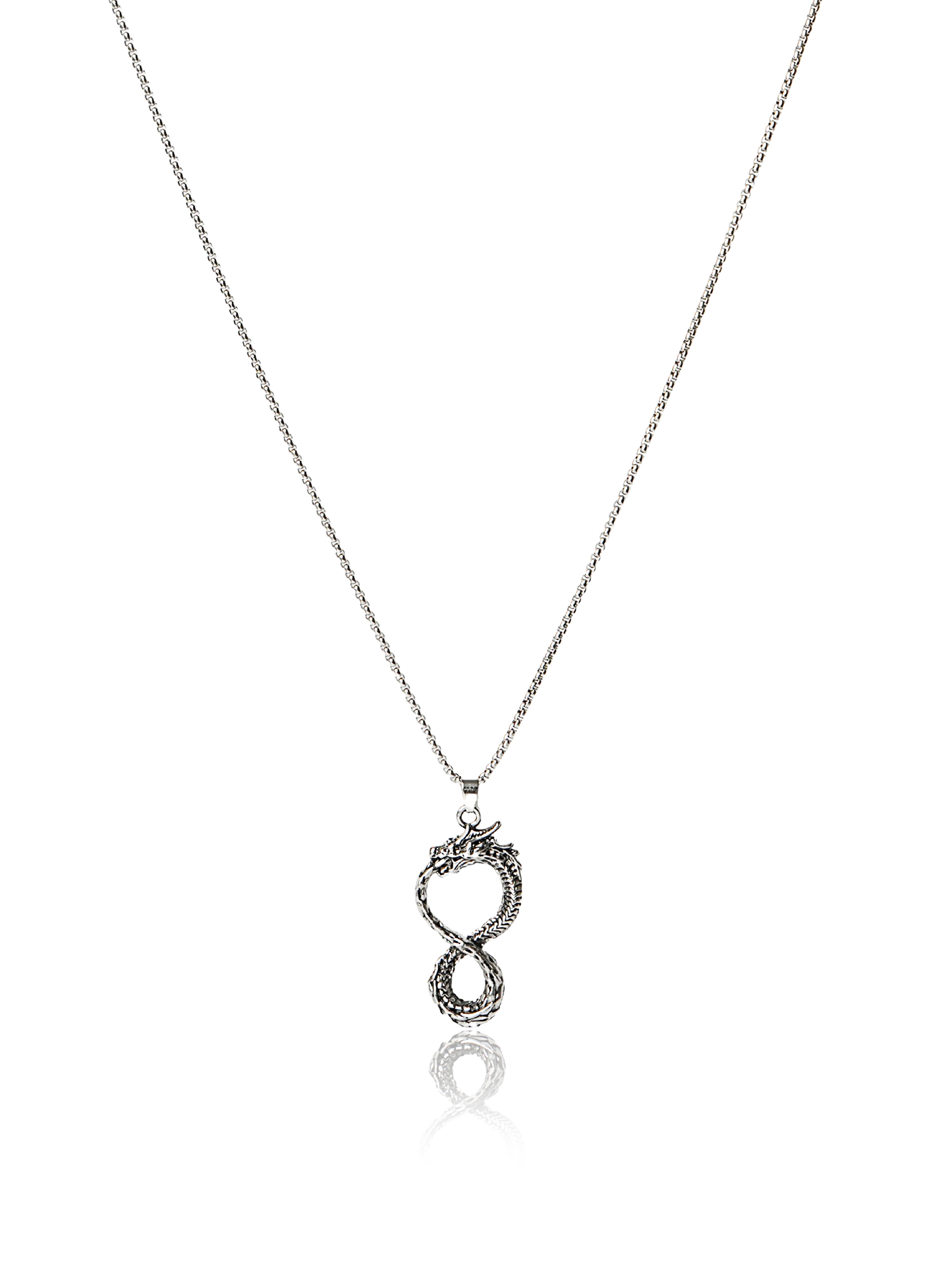 Dragon Infinity Symbol Pendant Chain